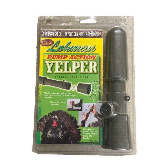 Vintage Lohman Pump Action Yelper Turkey Call NOS + Video VHS - Picture 1 of 2